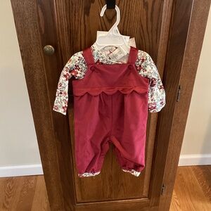 NEW Infant Girl Rachel Zoe Overall 2-Piece Set